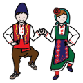 Завършване на школа по народни танци - ДГ 15 Райна Княгиня - Перник